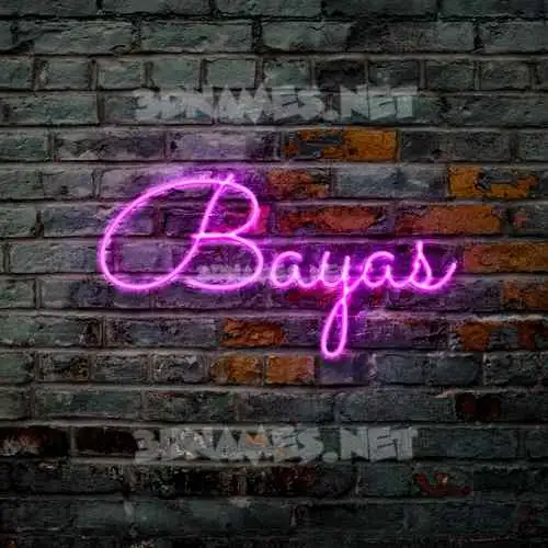 bayas in Pink Neon style - 3D name wallpaper bayas in Pink Neon style - 3D name wallpaper