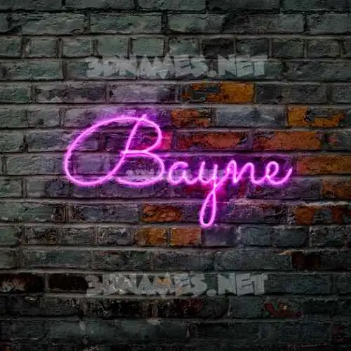bayne in Pink Neon style - 3D name wallpaper