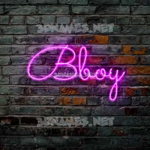 bboy in Pink Neon style - 3D name wallpaper
