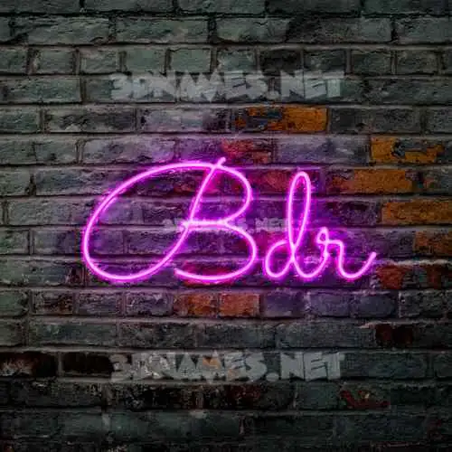 bdr in Pink Neon style - 3D name wallpaper bdr in Pink Neon style - 3D name wallpaper