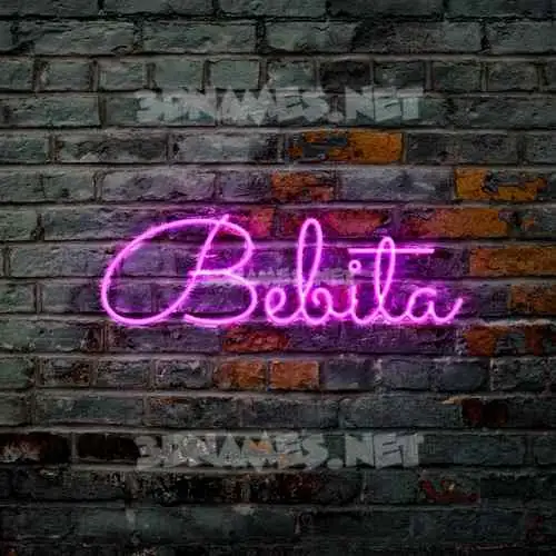 bebita in Pink Neon style - 3D name wallpaper bebita in Pink Neon style - 3D name wallpaper