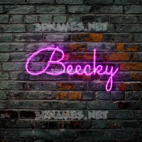 beecky in Pink Neon style - 3D name wallpaper beecky in Pink Neon style - 3D name wallpaper