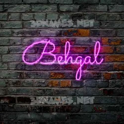 behgal in Pink Neon style - 3D name wallpaper behgal in Pink Neon style - 3D name wallpaper