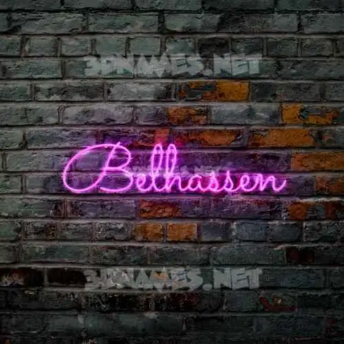belhassen in Pink Neon style - 3D name wallpaper belhassen in Pink Neon style - 3D name wallpaper