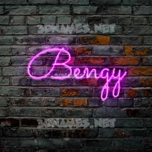 bengy in Pink Neon style - 3D name wallpaper