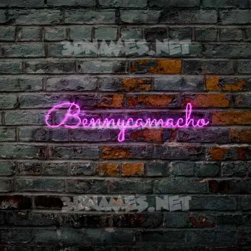 bennycamacho in Pink Neon style - 3D name wallpaper bennycamacho in Pink Neon style - 3D name wallpaper
