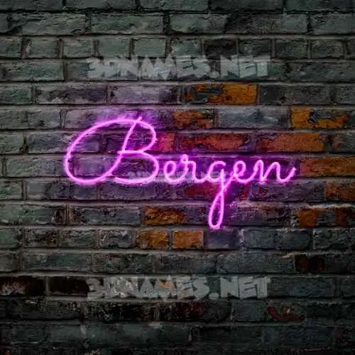 bergen in Pink Neon style - 3D name wallpaper bergen in Pink Neon style - 3D name wallpaper