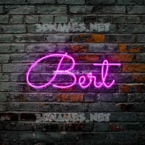 bert in Pink Neon style - 3D name wallpaper bert in Pink Neon style - 3D name wallpaper