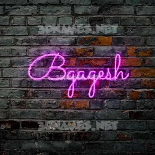 bgagesh in Pink Neon style - 3D name wallpaper bgagesh in Pink Neon style - 3D name wallpaper
