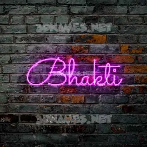 bhakti in Pink Neon style - 3D name wallpaper bhakti in Pink Neon style - 3D name wallpaper
