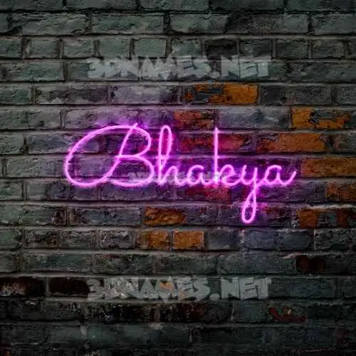 bhakya in Pink Neon style - 3D name wallpaper