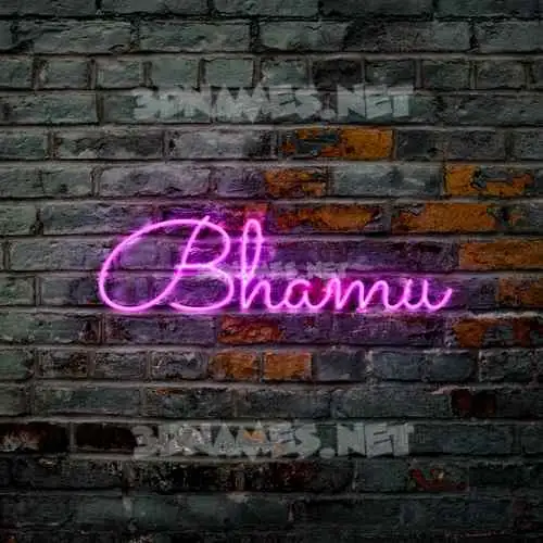 bhamu in Pink Neon style - 3D name wallpaper bhamu in Pink Neon style - 3D name wallpaper
