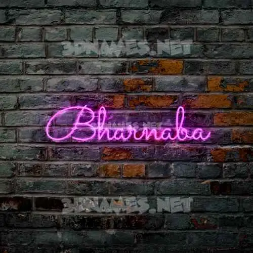 bharnaba in Pink Neon style - 3D name wallpaper