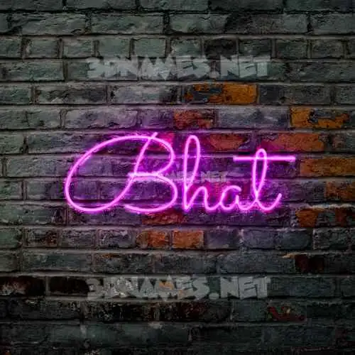 bhat in Pink Neon style - 3D name wallpaper bhat in Pink Neon style - 3D name wallpaper