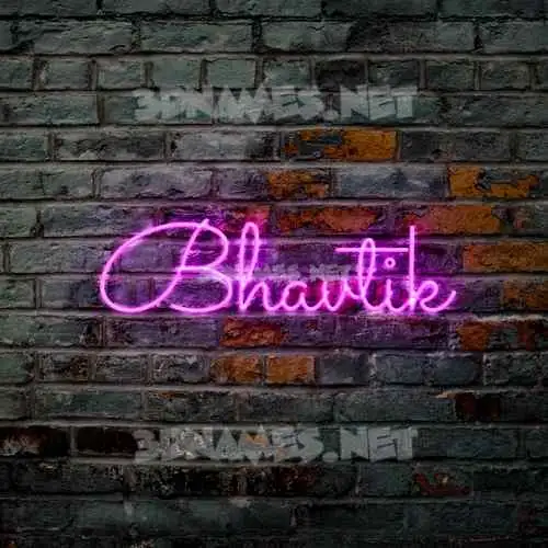 bhavtik in Pink Neon style - 3D name wallpaper