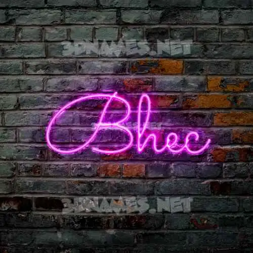 bhec in Pink Neon style - 3D name wallpaper