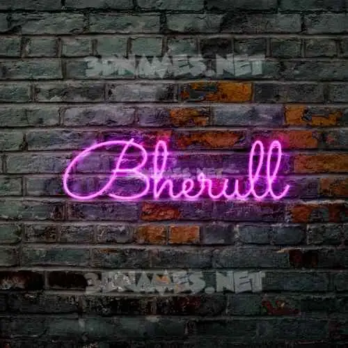 bherull in Pink Neon style - 3D name wallpaper bherull in Pink Neon style - 3D name wallpaper