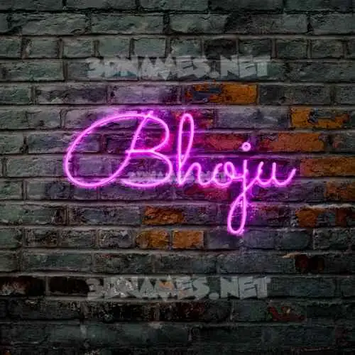 bhoju in Pink Neon style - 3D name wallpaper bhoju in Pink Neon style - 3D name wallpaper