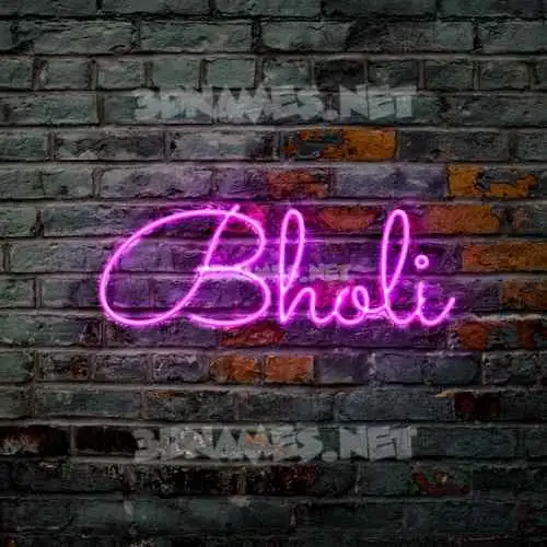 bholi in Pink Neon style - 3D name wallpaper