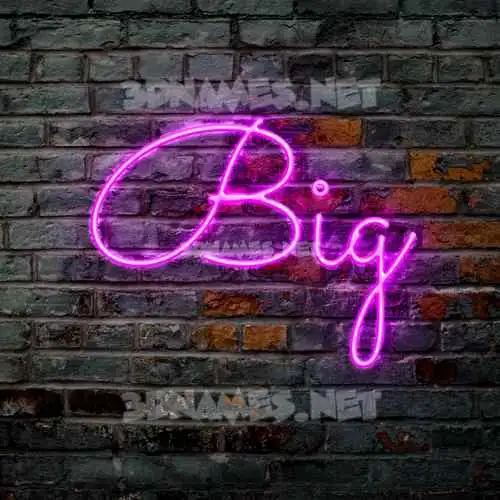big in Pink Neon style - 3D name wallpaper big in Pink Neon style - 3D name wallpaper