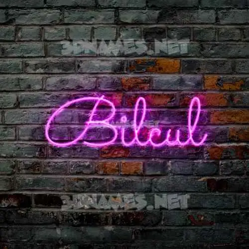 bilcul in Pink Neon style - 3D name wallpaper bilcul in Pink Neon style - 3D name wallpaper