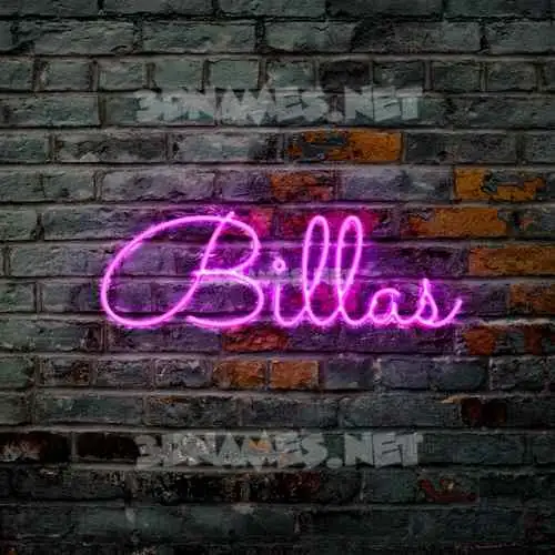 billas in Pink Neon style - 3D name wallpaper billas in Pink Neon style - 3D name wallpaper