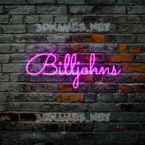 billjohns in Pink Neon style - 3D name wallpaper billjohns in Pink Neon style - 3D name wallpaper