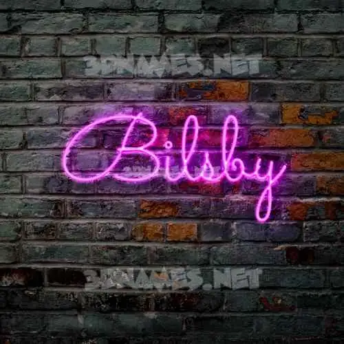bilsby in Pink Neon style - 3D name wallpaper