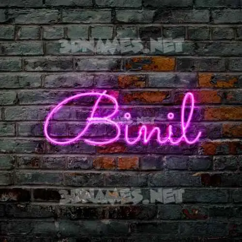binil in Pink Neon style - 3D name wallpaper binil in Pink Neon style - 3D name wallpaper