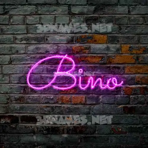 bino in Pink Neon style - 3D name wallpaper