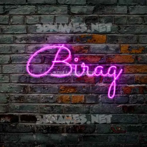 birag in Pink Neon style - 3D name wallpaper birag in Pink Neon style - 3D name wallpaper