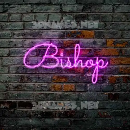bishop in Pink Neon style - 3D name wallpaper bishop in Pink Neon style - 3D name wallpaper