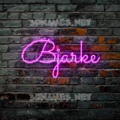 bjarke in Pink Neon style - 3D name wallpaper bjarke in Pink Neon style - 3D name wallpaper