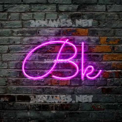 bk in Pink Neon style - 3D name wallpaper bk in Pink Neon style - 3D name wallpaper