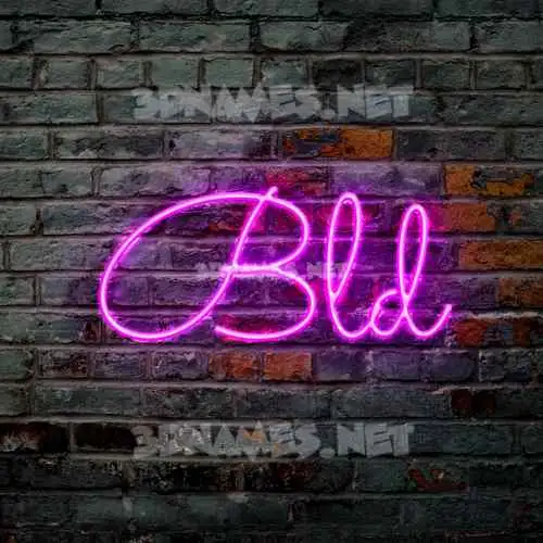 bld in Pink Neon style - 3D name wallpaper bld in Pink Neon style - 3D name wallpaper