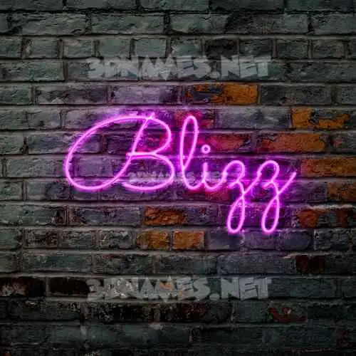 blizz in Pink Neon style - 3D name wallpaper