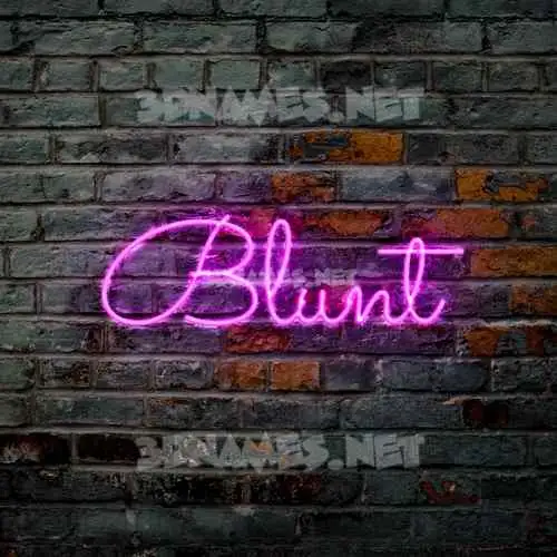 blunt in Pink Neon style - 3D name wallpaper