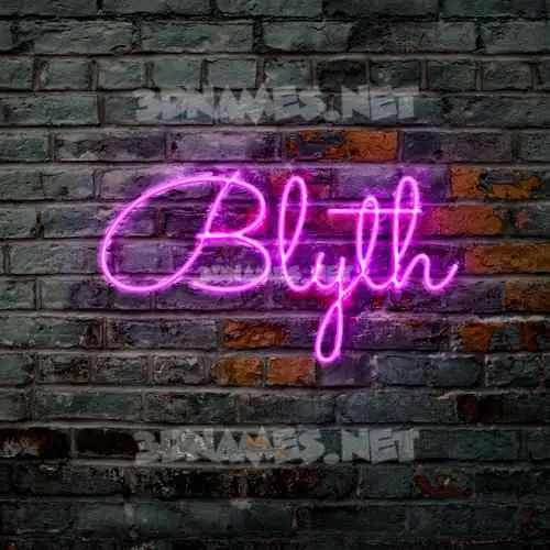 blyth in Pink Neon style - 3D name wallpaper