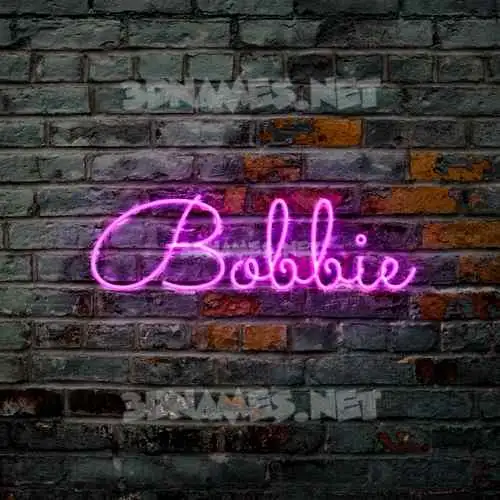 bobbie in Pink Neon style - 3D name wallpaper bobbie in Pink Neon style - 3D name wallpaper