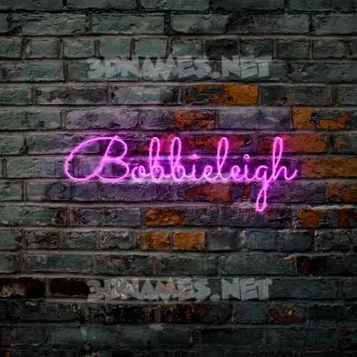bobbieleigh in Pink Neon style - 3D name wallpaper
