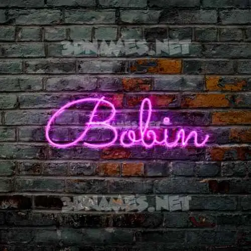 bobin in Pink Neon style - 3D name wallpaper bobin in Pink Neon style - 3D name wallpaper