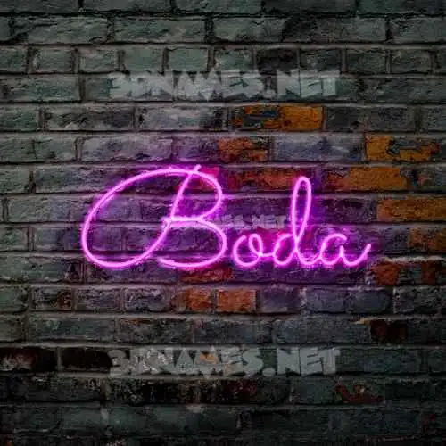 boda in Pink Neon style - 3D name wallpaper boda in Pink Neon style - 3D name wallpaper