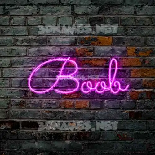 boob in Pink Neon style - 3D name wallpaper boob in Pink Neon style - 3D name wallpaper