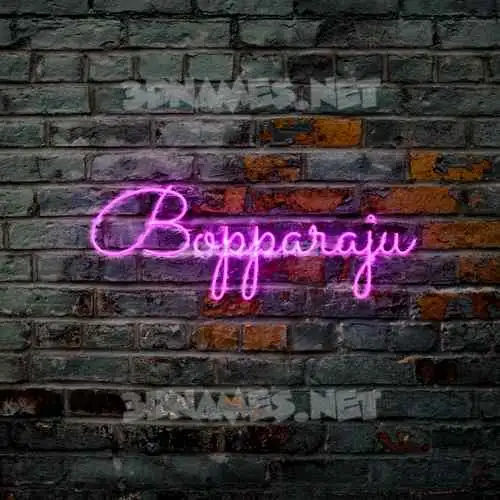 bopparaju in Pink Neon style - 3D name wallpaper