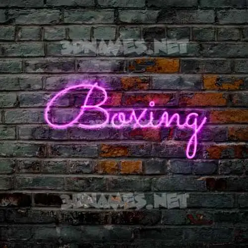 boxing in Pink Neon style - 3D name wallpaper boxing in Pink Neon style - 3D name wallpaper