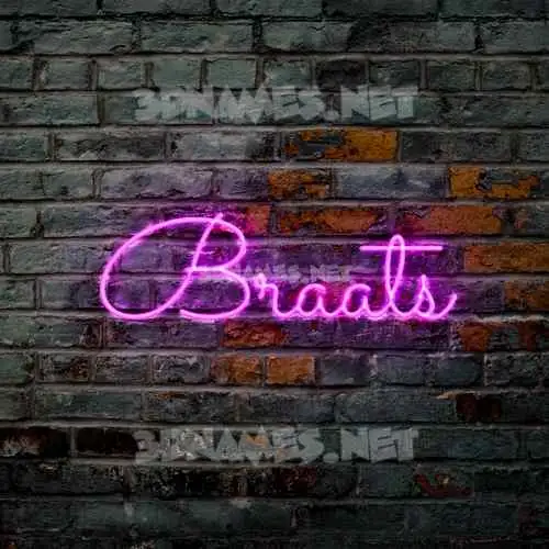 braats in Pink Neon style - 3D name wallpaper braats in Pink Neon style - 3D name wallpaper