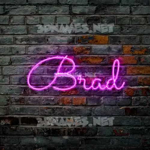 brad in Pink Neon style - 3D name wallpaper