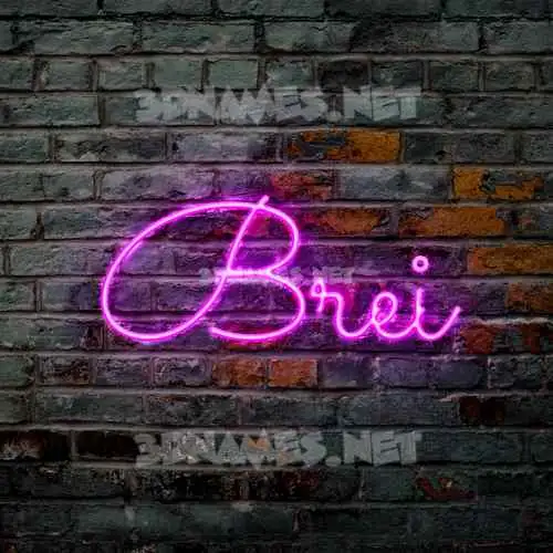 brei in Pink Neon style - 3D name wallpaper brei in Pink Neon style - 3D name wallpaper