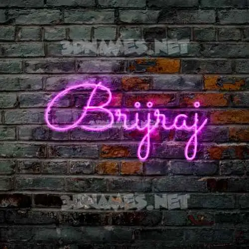 brijraj in Pink Neon style - 3D name wallpaper
