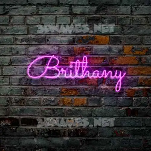 brithany in Pink Neon style - 3D name wallpaper brithany in Pink Neon style - 3D name wallpaper